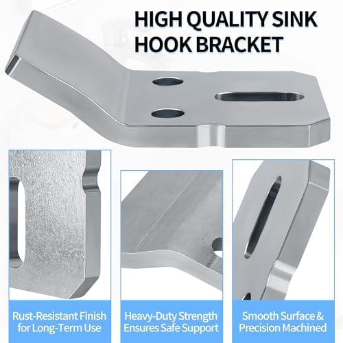 Wall-Mounted Sink Hook Bracket, 1224196 Hook Kit Fit - Image 4