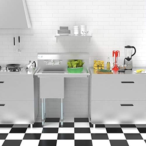 KoolMore 1 Compartment Stainless Steel NSF Commercial Kitchen Prep & Utility - Image 3