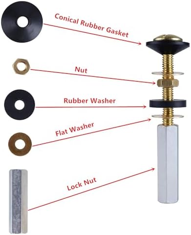 2 Pack Universal Toilet Tank to Bowl Bolt Kits, antfees Heavy Duty Toilet Seat - Image 5