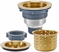 KONE 3-1/2 Inch Brass Sink Drain, Durable Stainless Steel Brass Kitchen Sink by KONE
