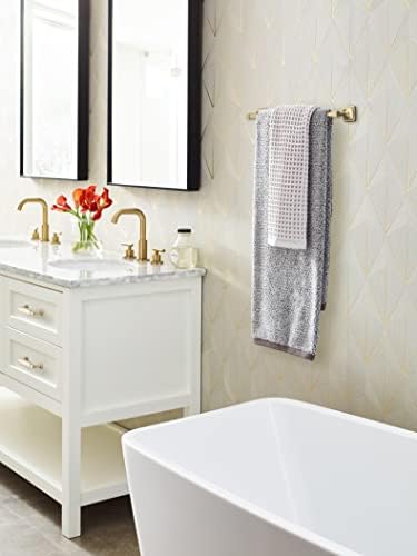 Amerock Stature 24" Golden Champagne Towel Bar - Image 2