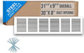 Fits 30x8 Duct Opening | Steel Return Air Grille by Handua | Vent Cover Grill by Handua