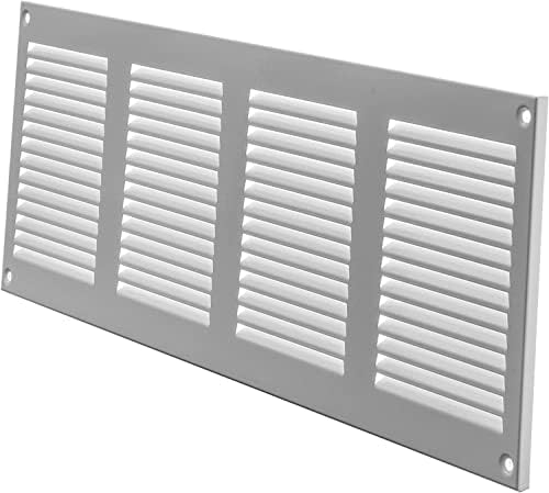 Repa Market Air Vent Cover 16x6 Inch White Galvanized Steel Louvered Grill Cover - Image 7