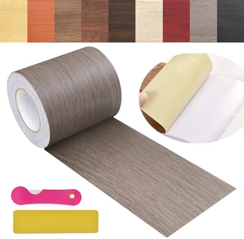 Wood Grain Repair Tape, 2.4 inch X 32ft Self Adhesive Wood Colored Tape by ZERNBER