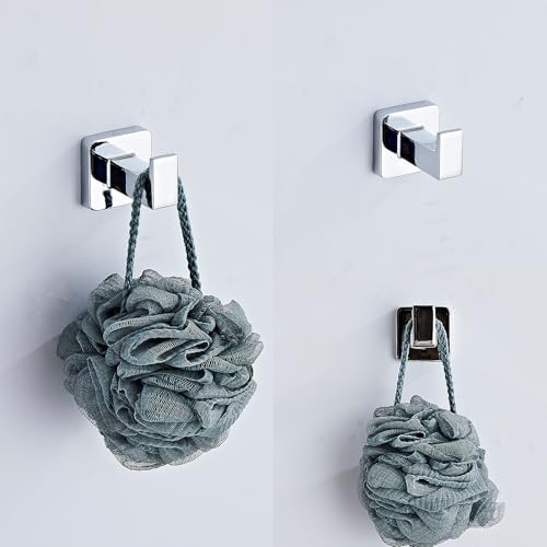 Chrome Bathroom Hardware Set 4 Pieces, Towel Bar Set Stainless Steel Wall - Image 5