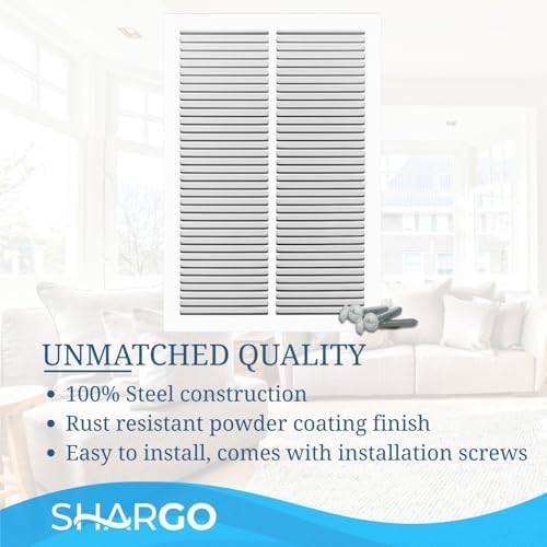 12 x 20 Inch Return Air Vent Cover, Solid Steel HVAC Grille - Image 6