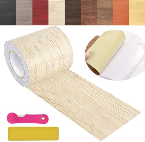 Wood Grain Repair Tape, 2.4 inch X 32ft Self Adhesive Wood Colored Tape by ZERNBER