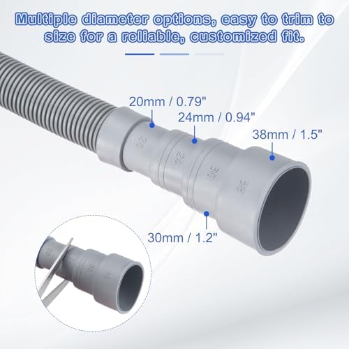 PATIKIL Washing Machine Drain Hose 1.5m/4.9FT - Image 3