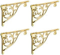 Shelf Brackets 4 Inch 4 Pack Heavy Duty Gold Wall Bracket Victorian Kitchen by khtumeware