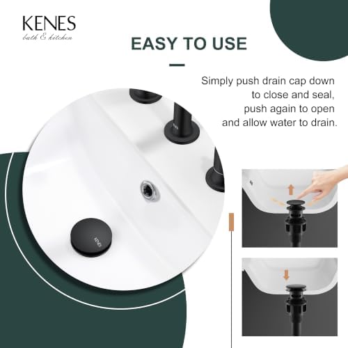 KENES Pop Up Bathroom Sink Drain - Image 5