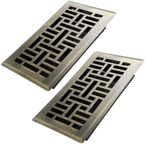 Howeall 4x8 Inches 2 Pack Heavy Duty Walkable Floor Register Easy Adjust Air by Howeall