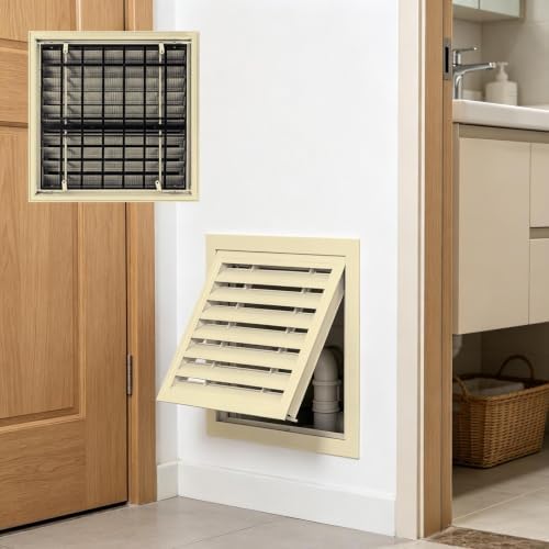 Yellow Air Return Grille, Aluminum Access Panel by Unknown