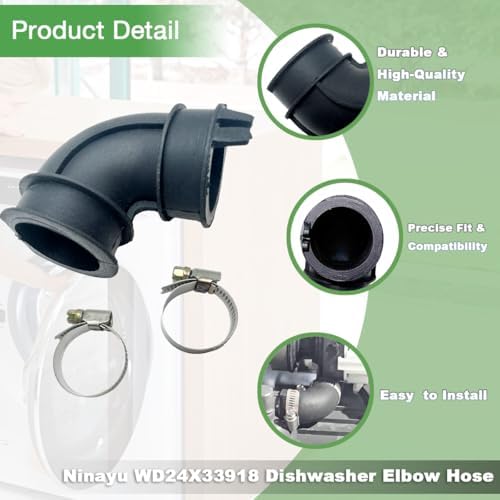 WD24X33918 Dishwasher Elbow Hose and WD08X27458 Floating Seal Assembly - Image 3