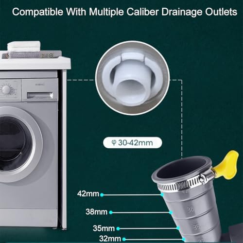 7ft Washing Machine 90 ° Right Angle Drain Hose - Image 3