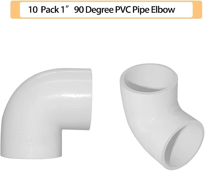 10PCS 1" 90 Degree Elbow PVC Pipe Fitting Adapter Coupling Connector Schedule - Image 4
