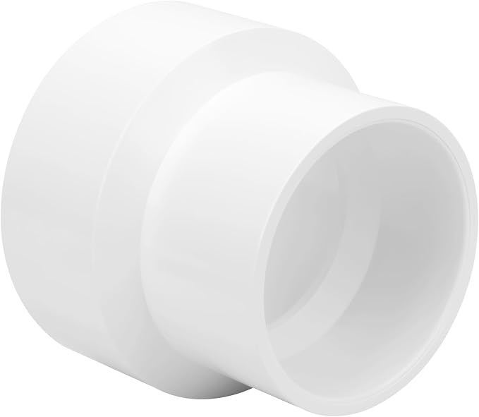 4.5" x 3.5" PVC DWV Reducer Coupling Adapter Schedule 40 PVC DWV Slip Reducing by Lswteiz