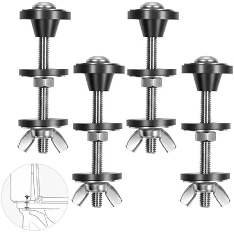 4 Pack Toilet Tank Bolts Replacement Kit, 304 Stainless Steel Toilet Tank to by Unknown