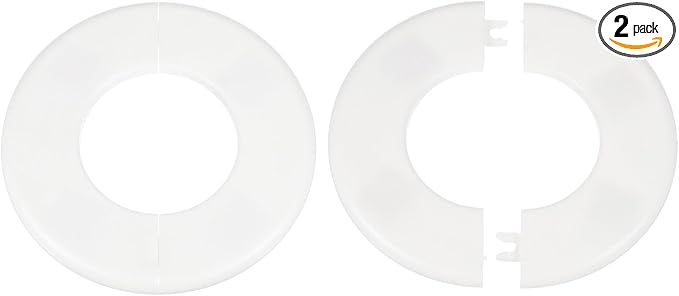 HARFINGTON 2pcs Wall Split Flange 64mm/2.5" Self-Adhesive Plumbing Cover Plates by HARFINGTON