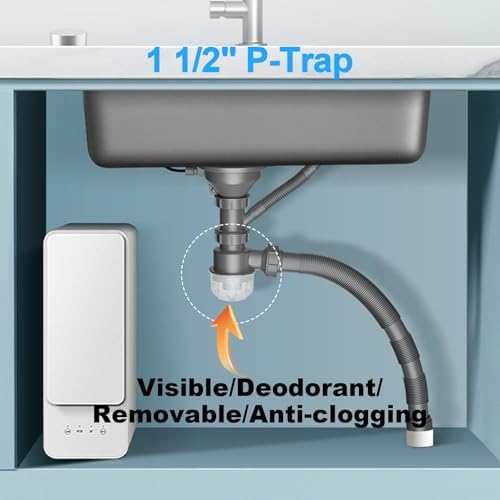 Sink Trap 1 1/2'' P-Trap Replacement Upgrade Visible Removable Easy to Clean - Image 3