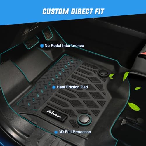 Nilight TPE Floor Mats for Ford F-150 F150 SuperCrew Cab Bench Seat - Image 2