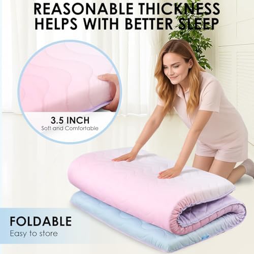 SCHNAUZER HOME Japanese Futon Floor Mattress Full 3.5" Thick Rainbow - Image 5