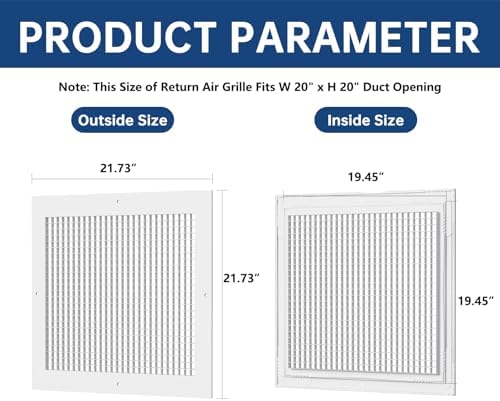 20x20 Eggcrate Return Grille HVAC Wall Ceiling Duct Cover - Image 3
