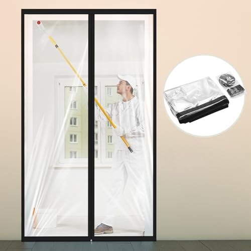Amylove Zipper 38 x 83 Inch Dust Barrier Door 3 x 7 ft Construction Wall by Amylove