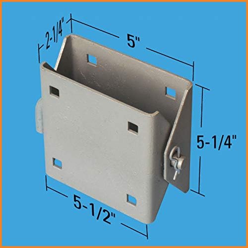 Dock Edge Stationary Dock Connector Hinge, Galvanized, 7/16" Holes - Image 2