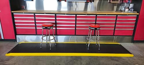 Rhino Mats DTT24BYX22 Diamond Plate Ant-Fatigue Mat, 2-Sides Yellow, 2 FT. x 22 - Image 4