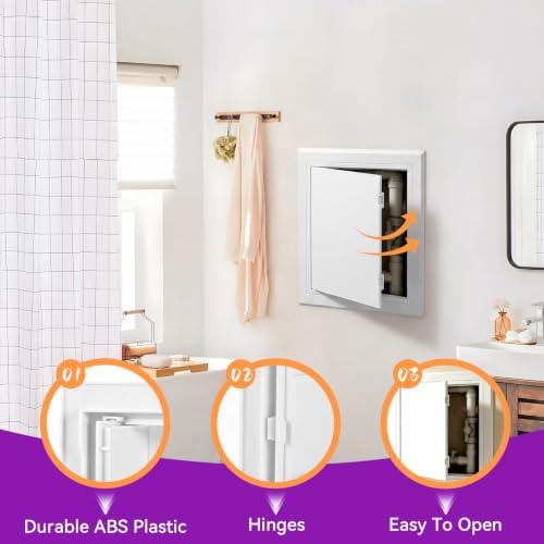 10 x 10 Inch Access Panel for Drywall and Ceiling, ABS Plumbing Access Door - Image 5