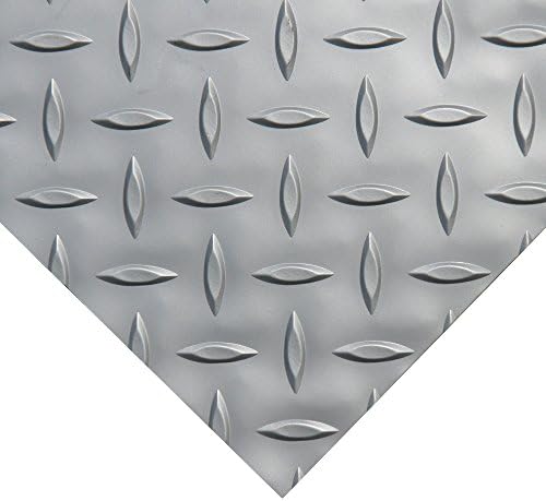Rubber-Cal Diamond Plate Metallic PVC Flooring by Rubber-Cal