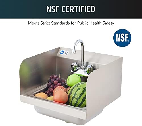 WILPREP Commercial Hand Sink, NSF Stainless Steel Sink Commercial Utility Sink - Image 3
