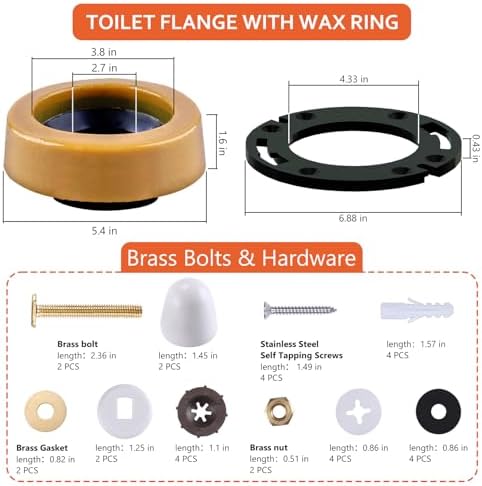 boeemi Toilet Flange Repair Kit Extra Thick Wax Ring Fits 3 or 4 Inch - Image 4
