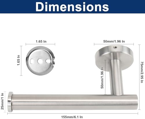 NearMoon Bathroom Toilet Paper Holder, Premium SUS304 Stainless Steel Rustproof - Image 5