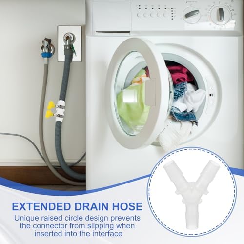 PATIKIL Drain Hose Connector 3-Way Washing Machine Plastic Drain Hose Extension - Image 6