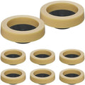 Hibbent 8 Pack Wax Rings for Toilet, Fits 3-inch and 4-inch Waste Line by Hibbent