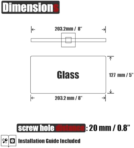 JQK Bathroom Glass Shelf Gold, Tempered Glass Shower Storage 8 by 5 inches - Image 3