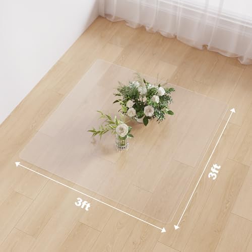 3'×3' Frosted Clear Waterproof Area Mat - Image 2