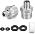 2 Pack 1/2" MNPT to 3/8" Compression Adapter, Lead-Free 304 Stainless Steel by Tsinghwang