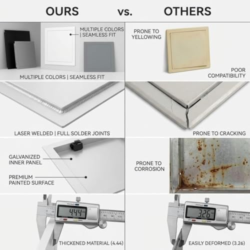 Magnetic Plumbing Access Panel for Drywall, Easy Install Wall Cover Plate for - Image 6