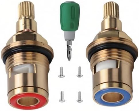 Brass Faucet Cartridge Replacement Kit M20 x 1.5 Ceramic Valve Pair by Unknown