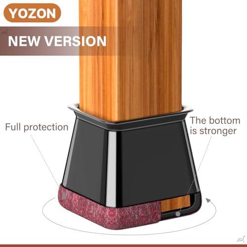 YOZON Chair Leg Floor Protector Silicone Caps Felt Furniture Pads Covers - Image 3