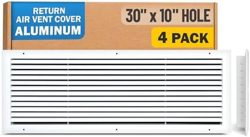 Fits 30x10 Hole | Aluminum Return Air Grille by Handua | Vent Cover Grill by Handua