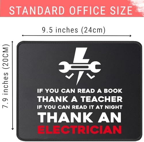 Funny Electrician Mouse Pad, Electrical Engineer Trade Worker Present, Work - Image 2
