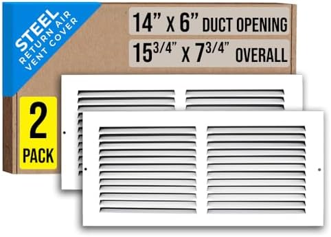 Fits 14x6 Duct Opening | Steel Return Air Grille by Handua | Vent Cover Grill by Handua
