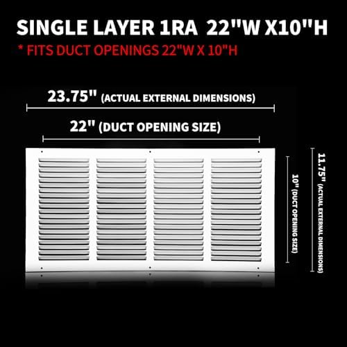 22x10 Vent Cover, Air Return Vent Cover, Flat Vent Cover, Rejillas De Aire - Image 2