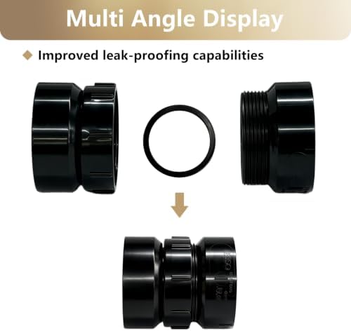 Lesso 1 1/2''ABS Union 1-1/2-Inch X 1-1/2-Inch Hub Union - Image 4