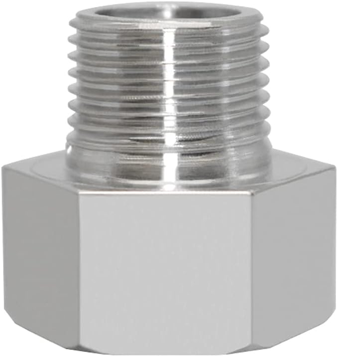 Joywayus 1/2"G Female to 3/8"G Male Thread Pipe Fitting Nickel Plated Copper - Image 5