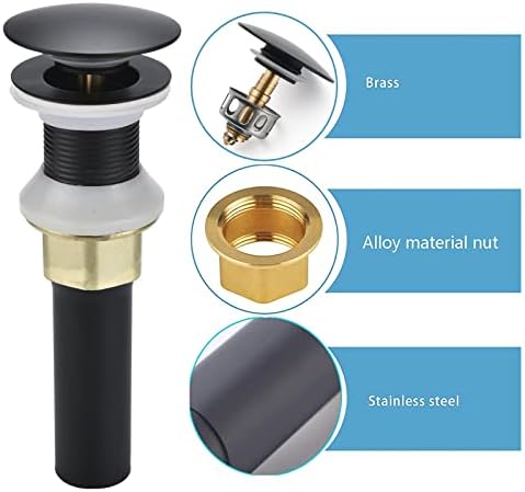 Rockgoya Bathroom Sink Drain, 2 Pack Drain Stopper Bathroom Sink Without - Image 3