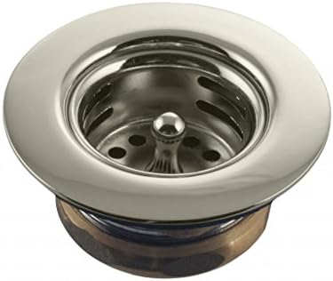 Westbrass Midget Duo Post Style Bar Sink Strainer, Polished Nickel by Westbrass